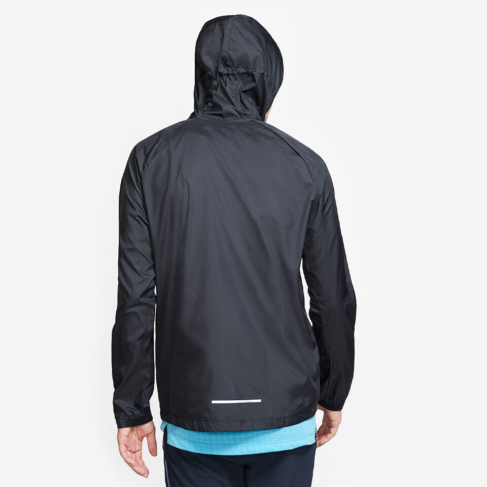 Nike Essential Windrunner Running Jacket 'Black/Reflective Silver'