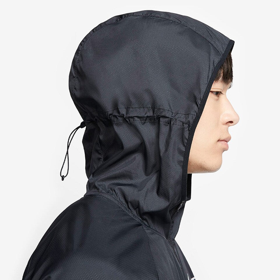 Nike Essential Windrunner Running Jacket 'Black/Reflective Silver'