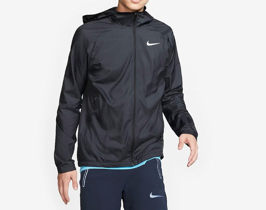 Nike Essential Windrunner Running Jacket 'Black/Reflective Silver'