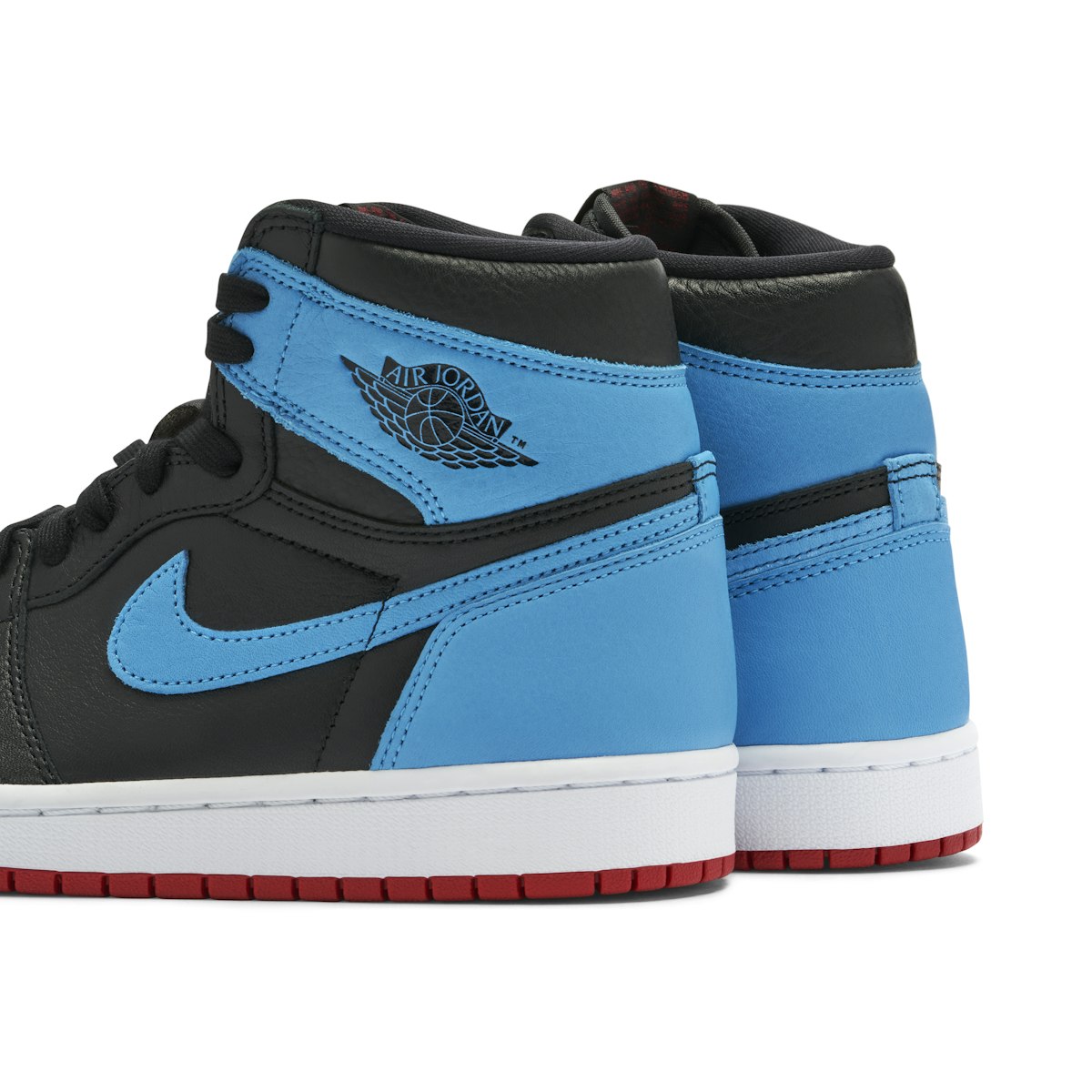 Wmns Air Jordan 1 High OG 'UNC To Chicago' 'Black/Dark Powder Blue-Gym Red Size'