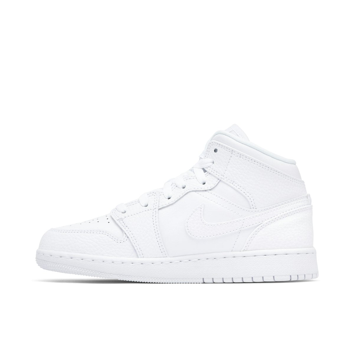 Air Jordan 1 Mid (GS) 'White/White-White'