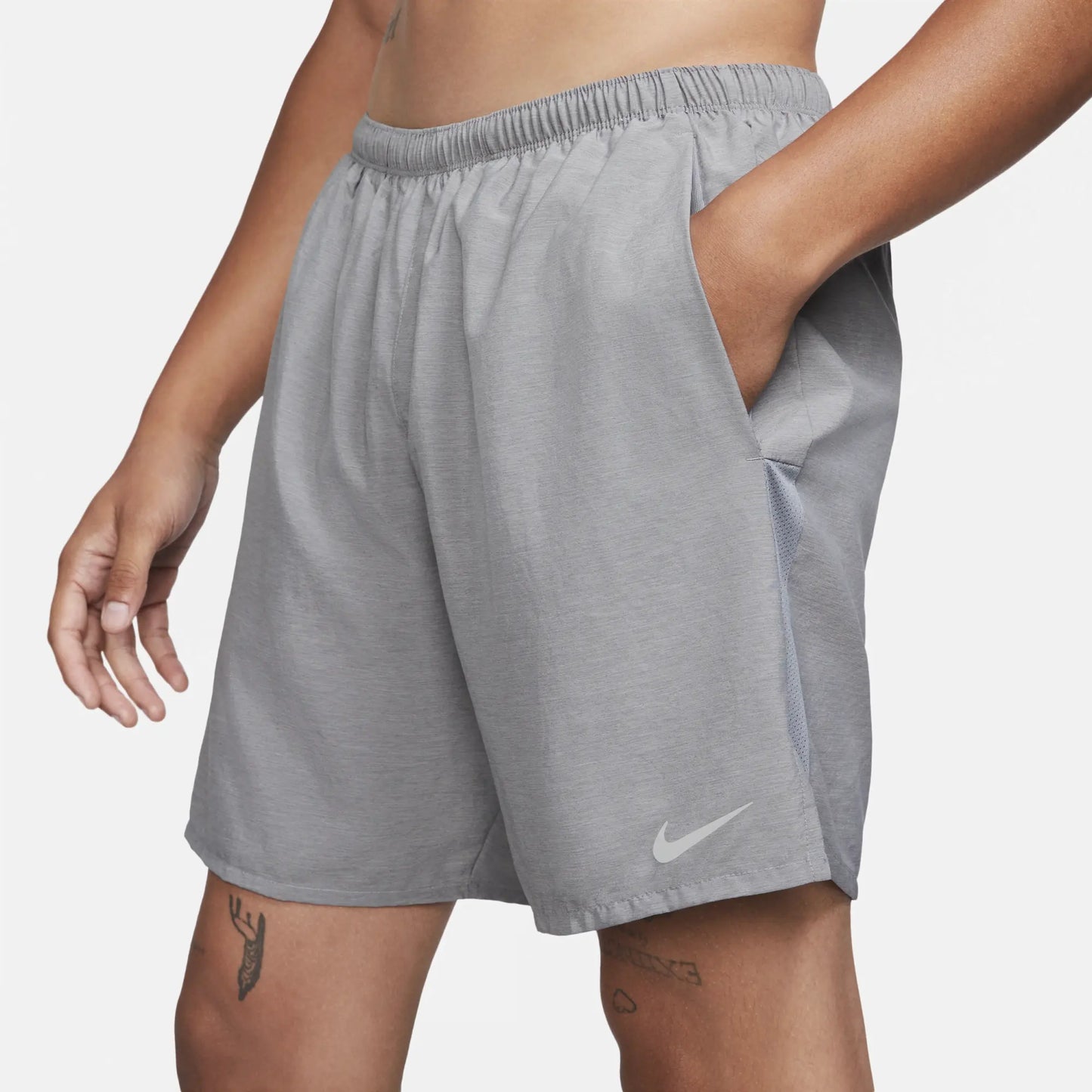 Nike Challenger Dri-Fit 7Inch Brief-Lined Running Shorts 'Grey Heather/Reflective Silver'