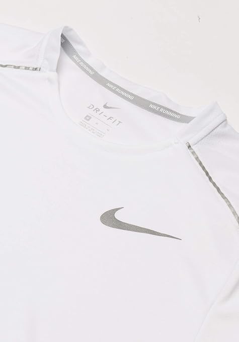 Nike Breathe Dri-Fit Miler 1.0 Running T Shirt 'White/Reflective Silver'