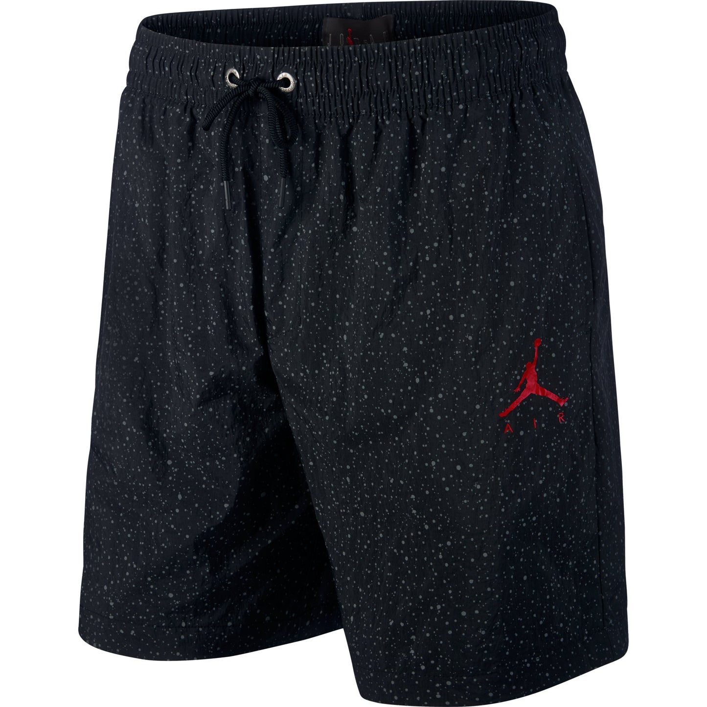 Air Jordan Poolside Cement Shorts 'Black/Cement Grey-Red'