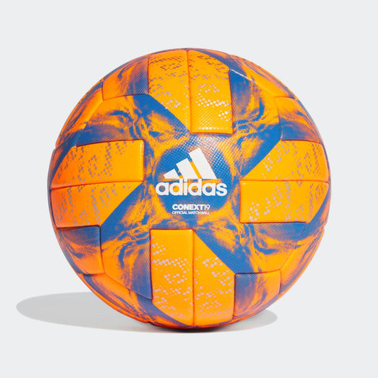 Adidas Conext19 Fifa Approved Official Match Winter Football, 'Solar Orange/Football Blue/White-Silver Metallic'