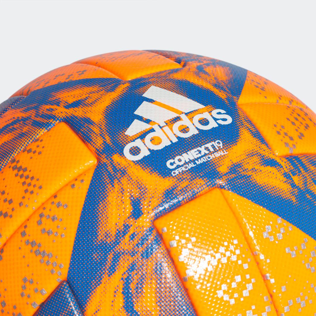 Adidas Conext19 Fifa Approved Official Match Winter Football, 'Solar Orange/Football Blue/White-Silver Metallic'