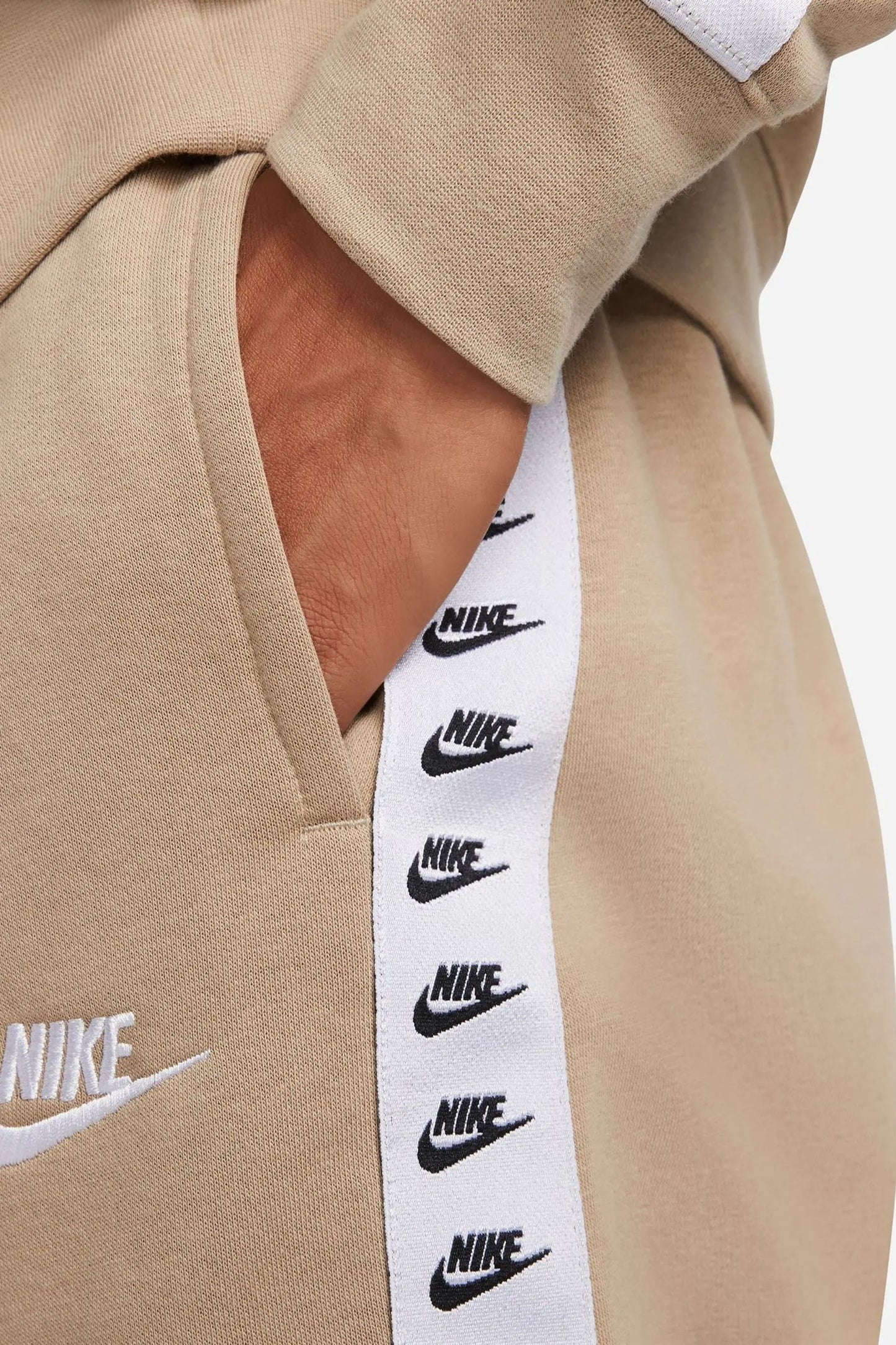 Nike Sportswear Essential Hooded Tracksuit (Beige)