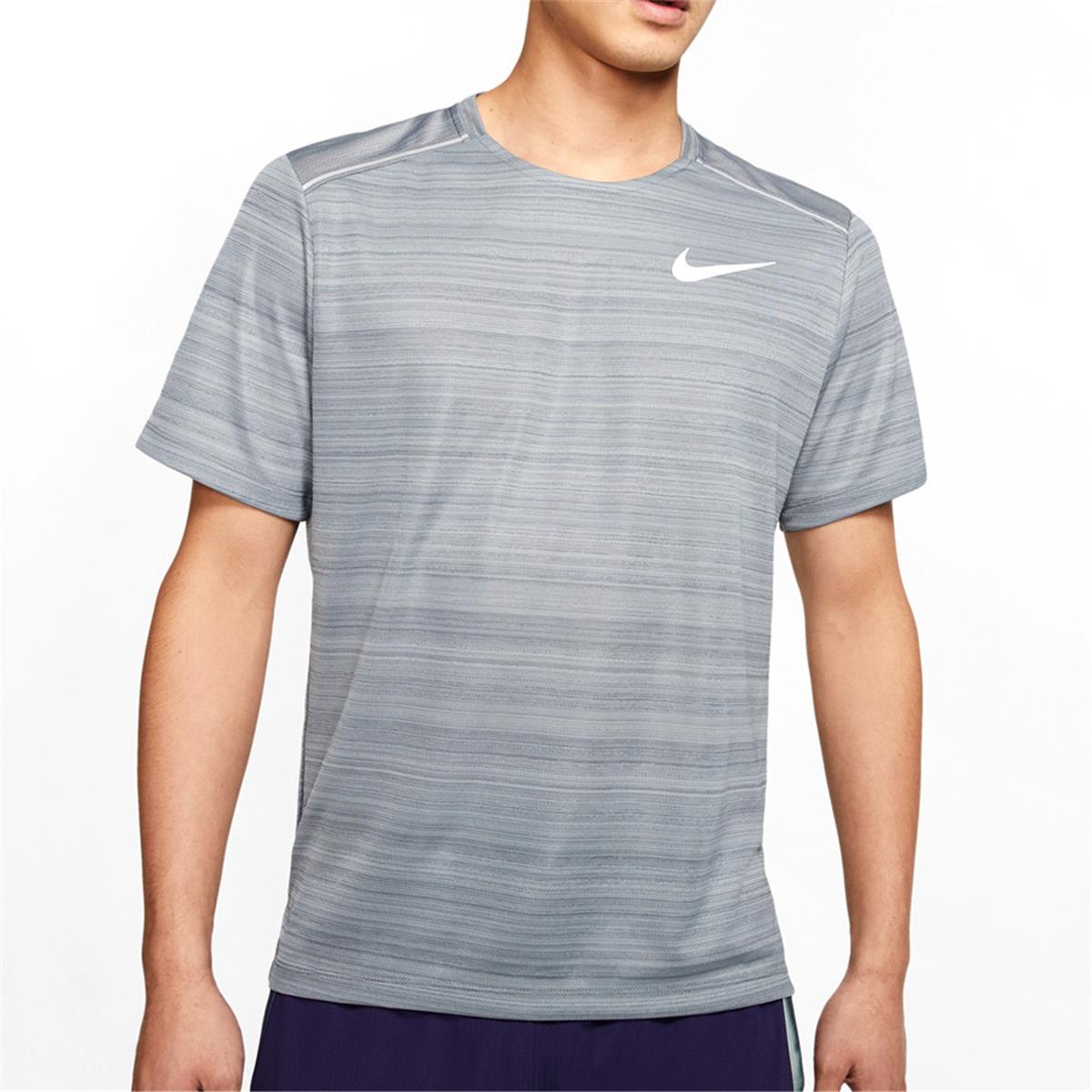 Nike Breathe Dri-Fit Miler 1.0 Running T Shirt 'Smoke Grey/ Reflective Silver'