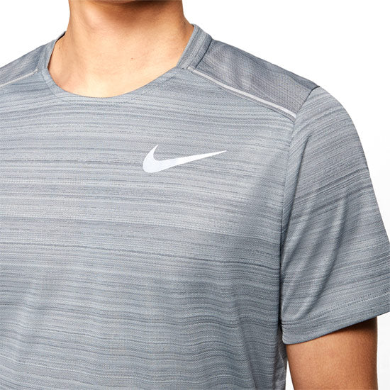 Nike Breathe Dri-Fit Miler 1.0 Running T Shirt 'Smoke Grey/ Reflective Silver'