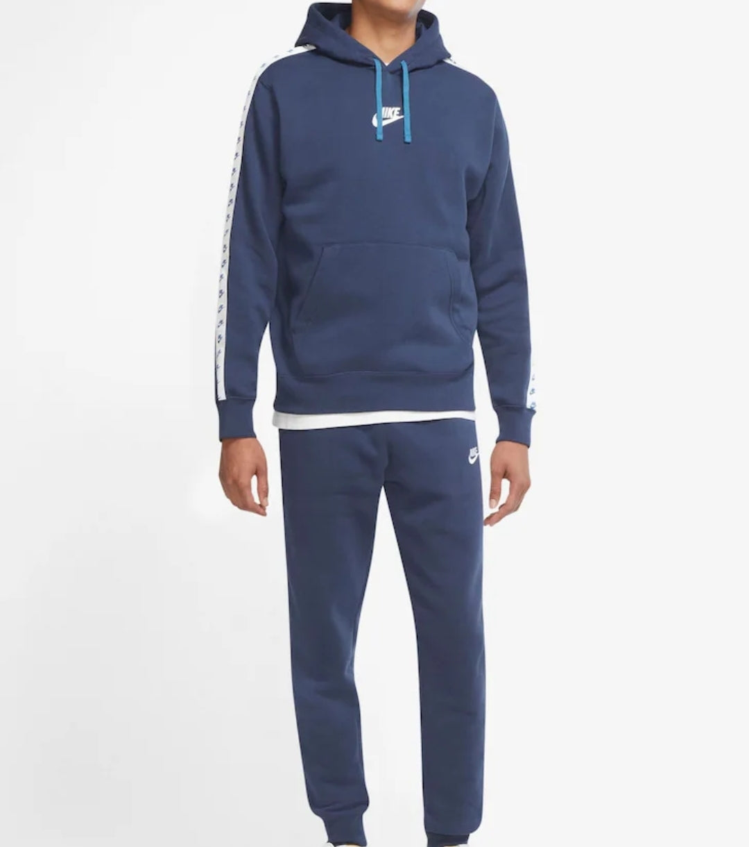 Nike Sportswear Essential Hooded Tracksuit (Blue)