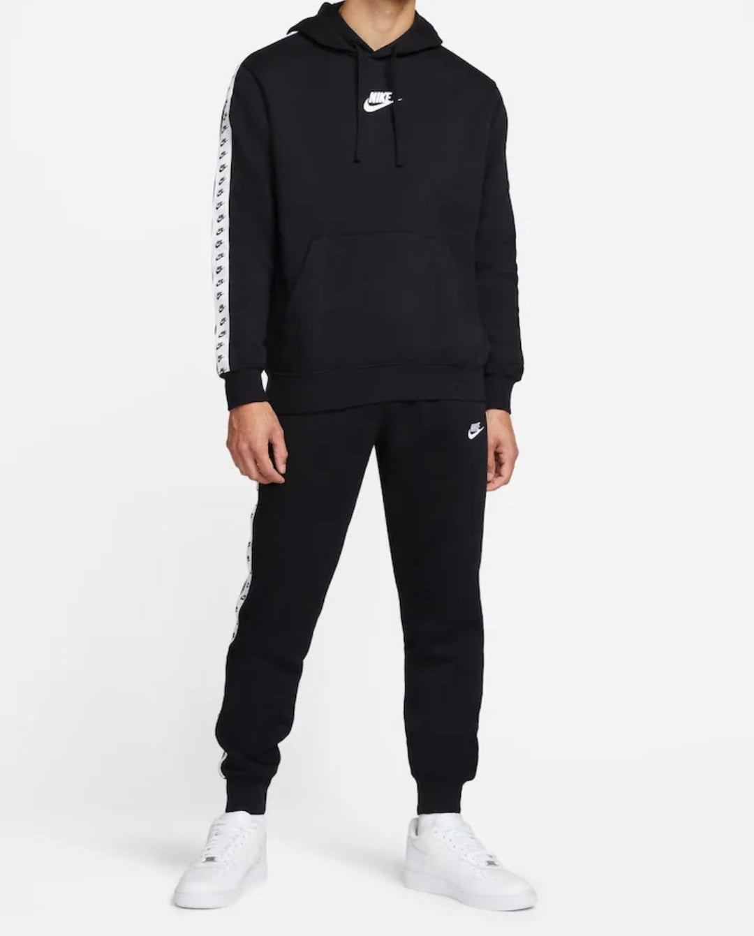 Nike Sportswear Essential Hooded Tracksuit (Black)