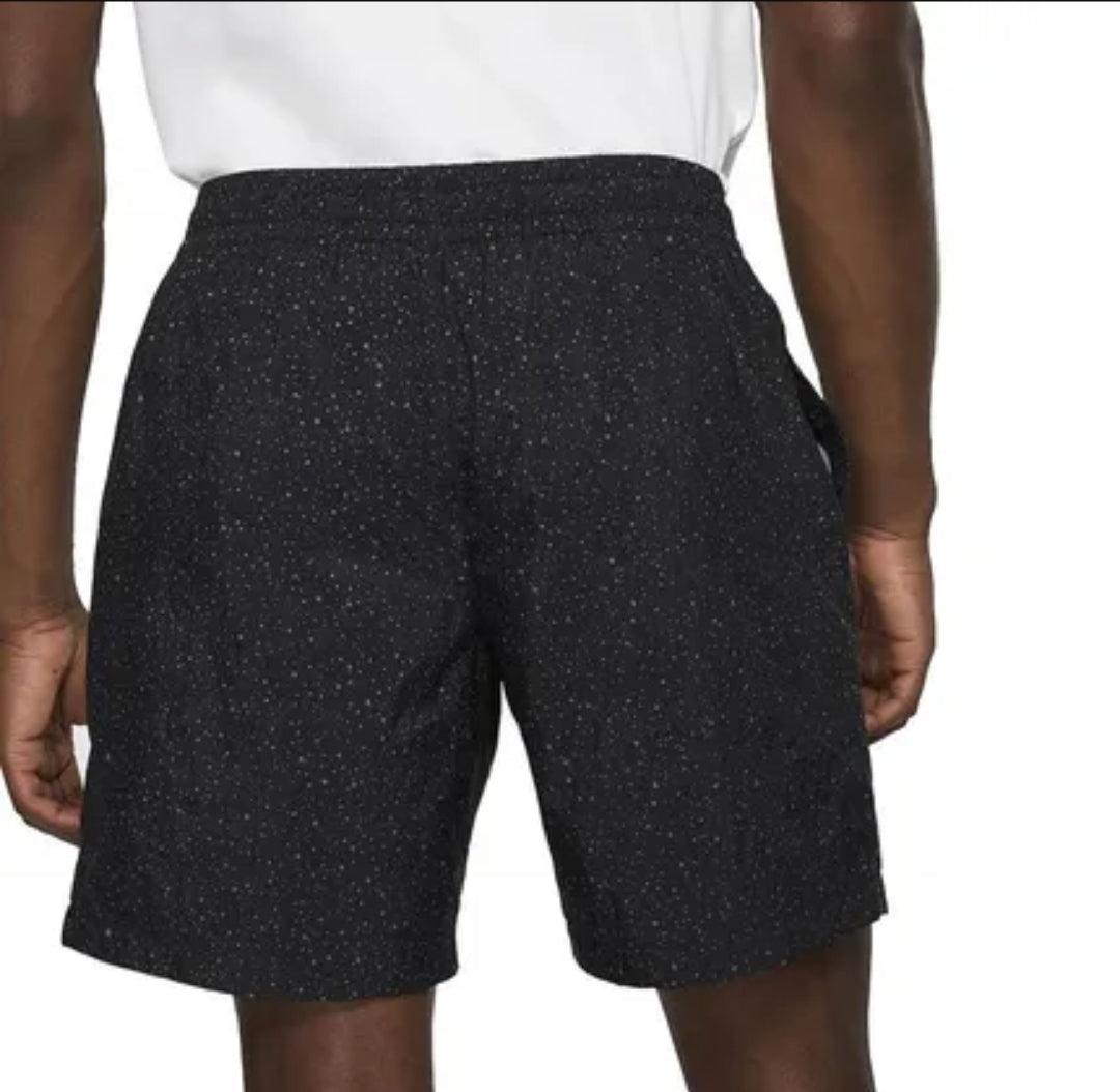 Air Jordan Poolside Cement Shorts 'Black/Cement Grey-Red'