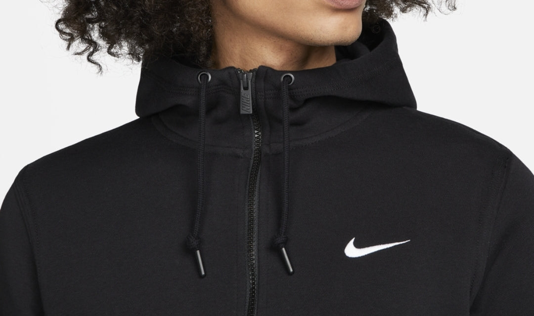 Nike Club Fleece Tracksuit (Zip Hoodie/Joggers) 'Black/Black-White'