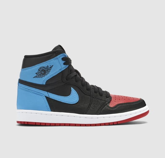 Wmns Air Jordan 1 High OG 'UNC To Chicago' 'Black/Dark Powder Blue-Gym Red Size'