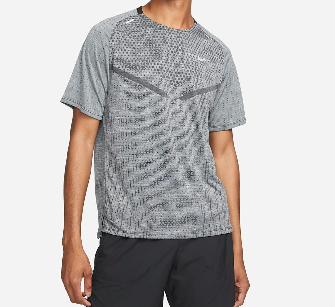 Nike Tech Knit Dri-Fit ADV Short-Sleeve Running Top 'Black/Smoke Grey'