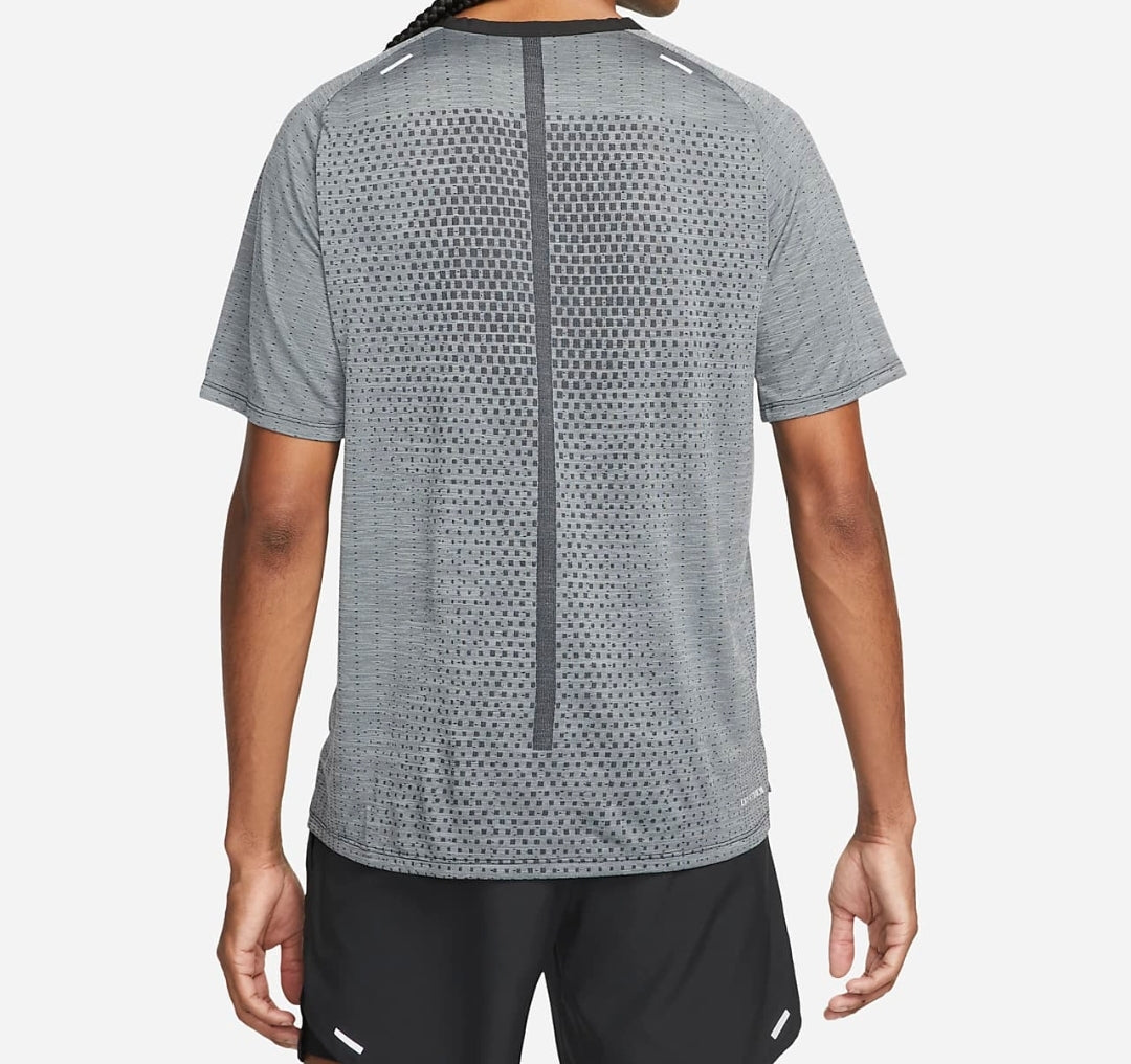 Nike Tech Knit Dri-Fit ADV Short-Sleeve Running Top 'Black/Smoke Grey'