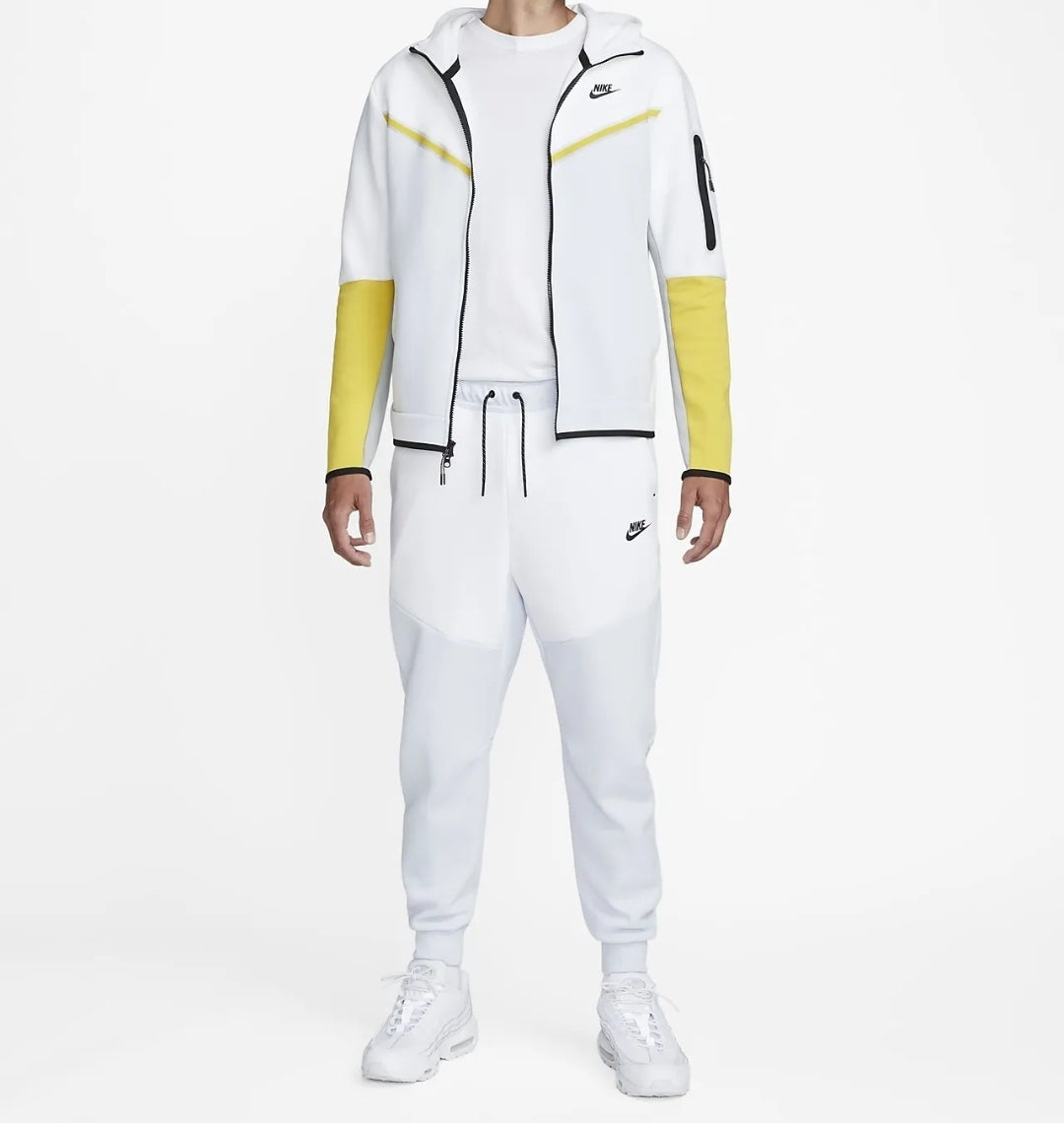 Nike Tech Fleece Full Tracksuit 'White/Football Grey-Vivid'