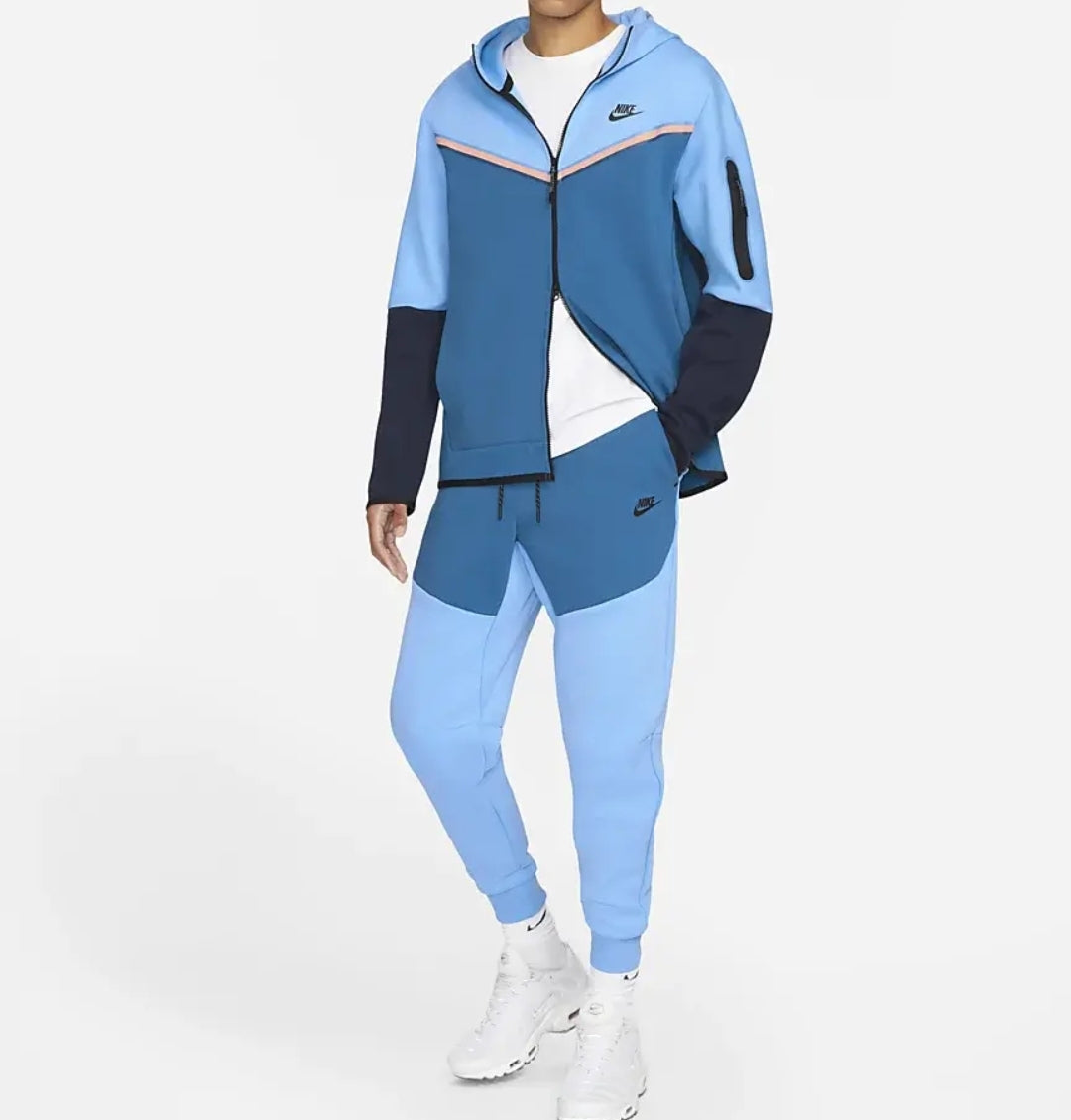 Nike Tech Fleece Full Tracksuit 'University Blue/Dark Marina Blue-Obsidian-Black'