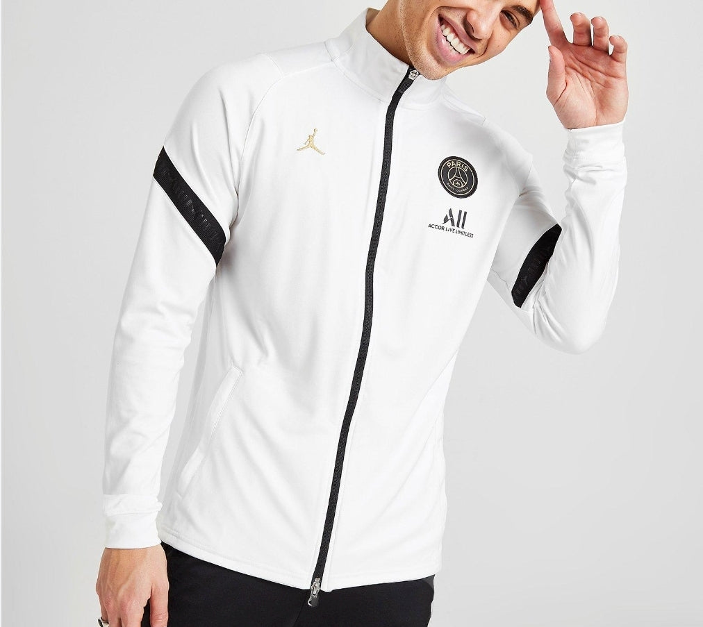 Jordan X Paris Saint Germain Dri-Fit Strike Tracksuit 'White/Black-Truly Gold'