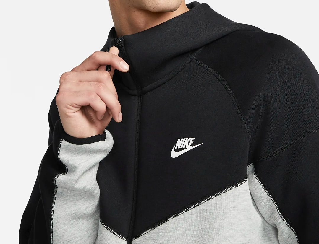 Nike Sportswear Tech Fleece Windrunner Tracksuit 'Dark Grey Heather/Black-White'