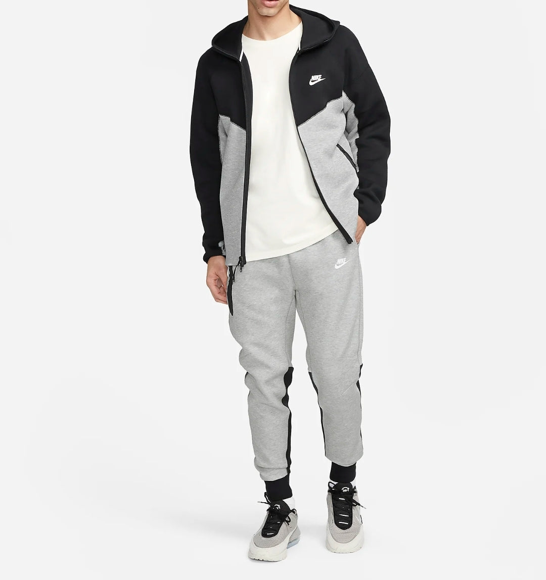 Nike Sportswear Tech Fleece Windrunner Tracksuit 'Dark Grey Heather/Black-White'