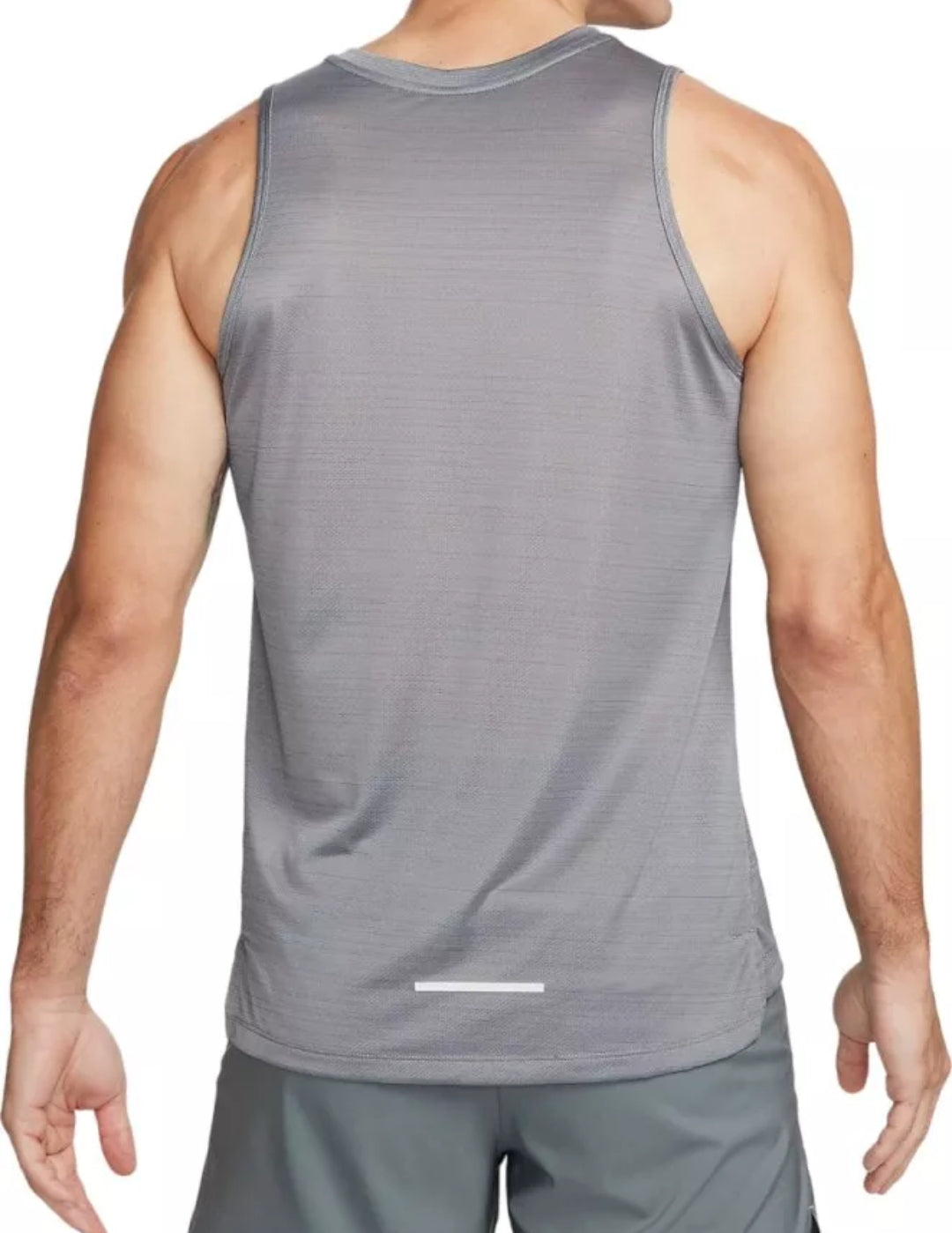 Nike Dri-Fit Miler Tank Sleeveless Running Vest 'Grey/Reflective Silver'