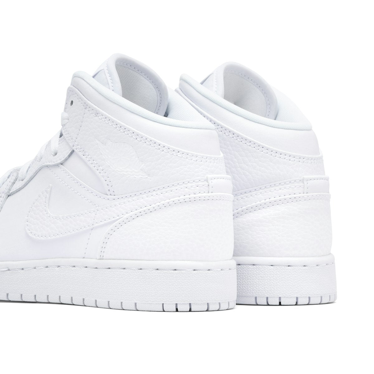 Air Jordan 1 Mid (GS) 'White/White-White'