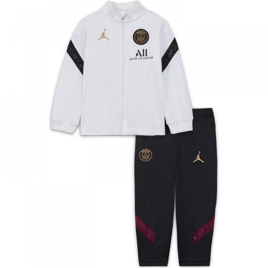 Jordan X Paris Saint-Germain Strike Baby Knit Football Tracksuit 'White/Black-Truly Gold'