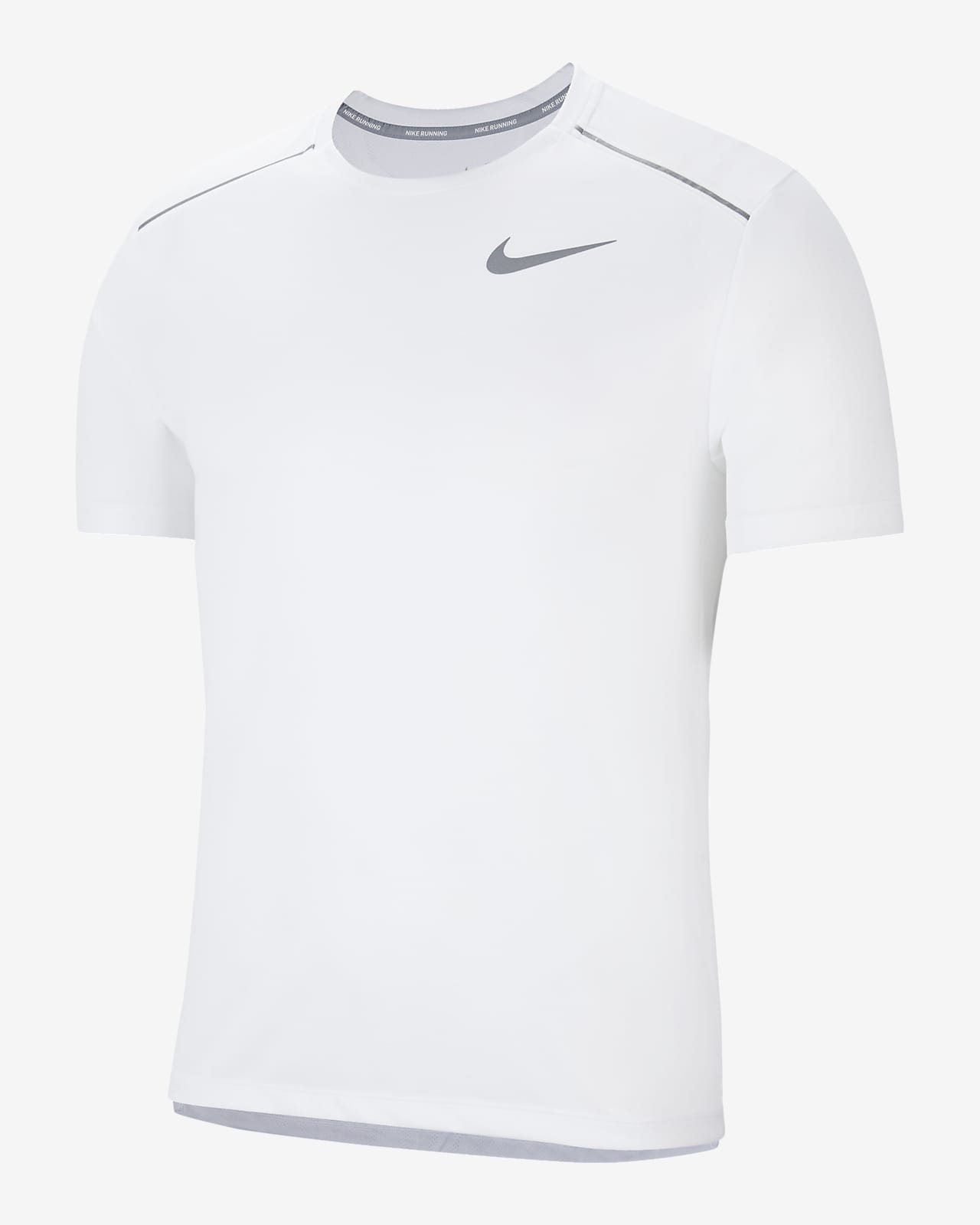 Nike Breathe Dri-Fit Miler 1.0 Running T Shirt 'White/Reflective Silver'