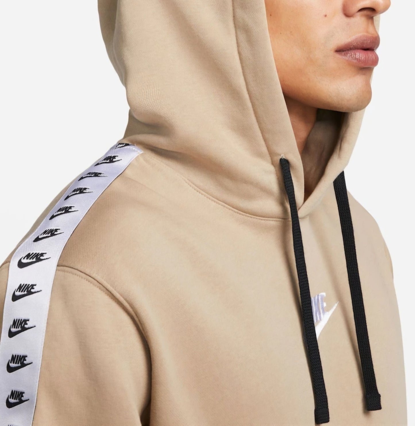 Nike Sportswear Essential Hooded Tracksuit (Beige)