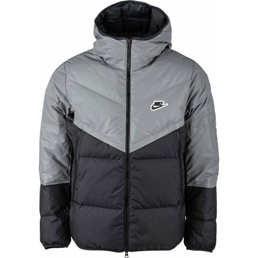 Nike Sportswear Down-Fill Windrunner Shield Reflective Jacket 'Black/Black-Reflective Silver'