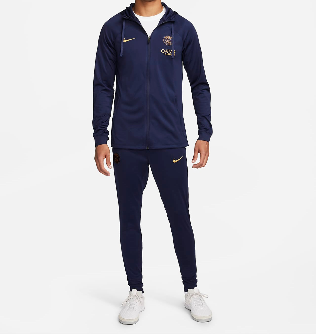 Paris Saint-Germain Strike Nike Dri-Fit Hooded Football Tracksuit 'Blackened Blue/Blackened Blue-Gold Suede'