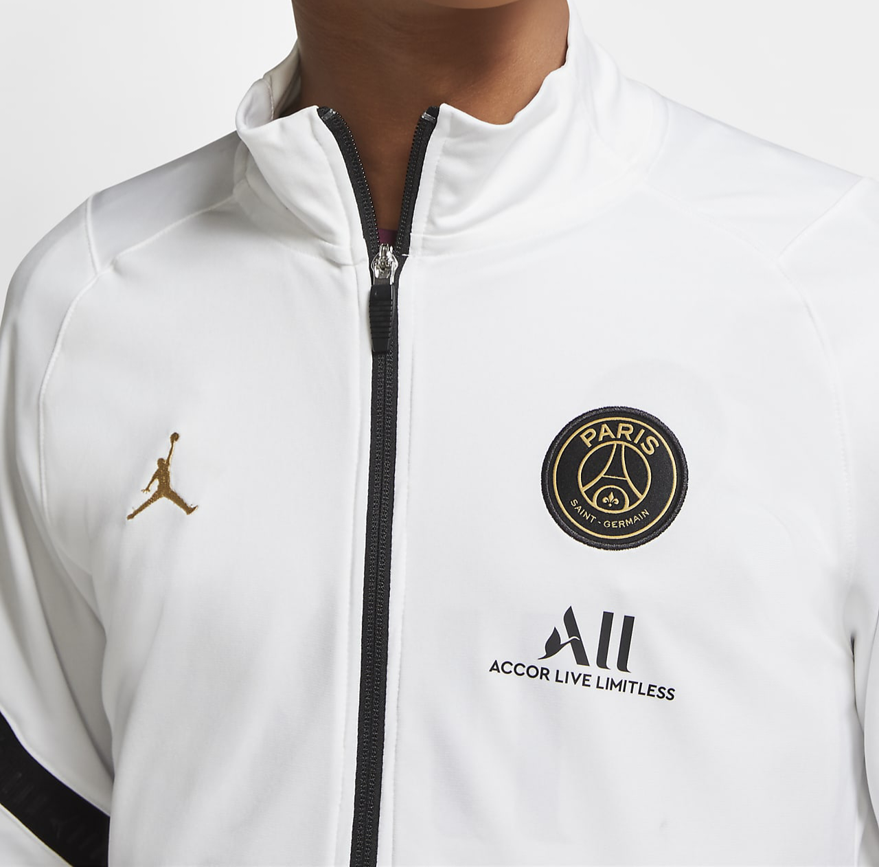 Jordan X Paris Saint Germain Dri-Fit Strike Tracksuit 'White/Black-Truly Gold'