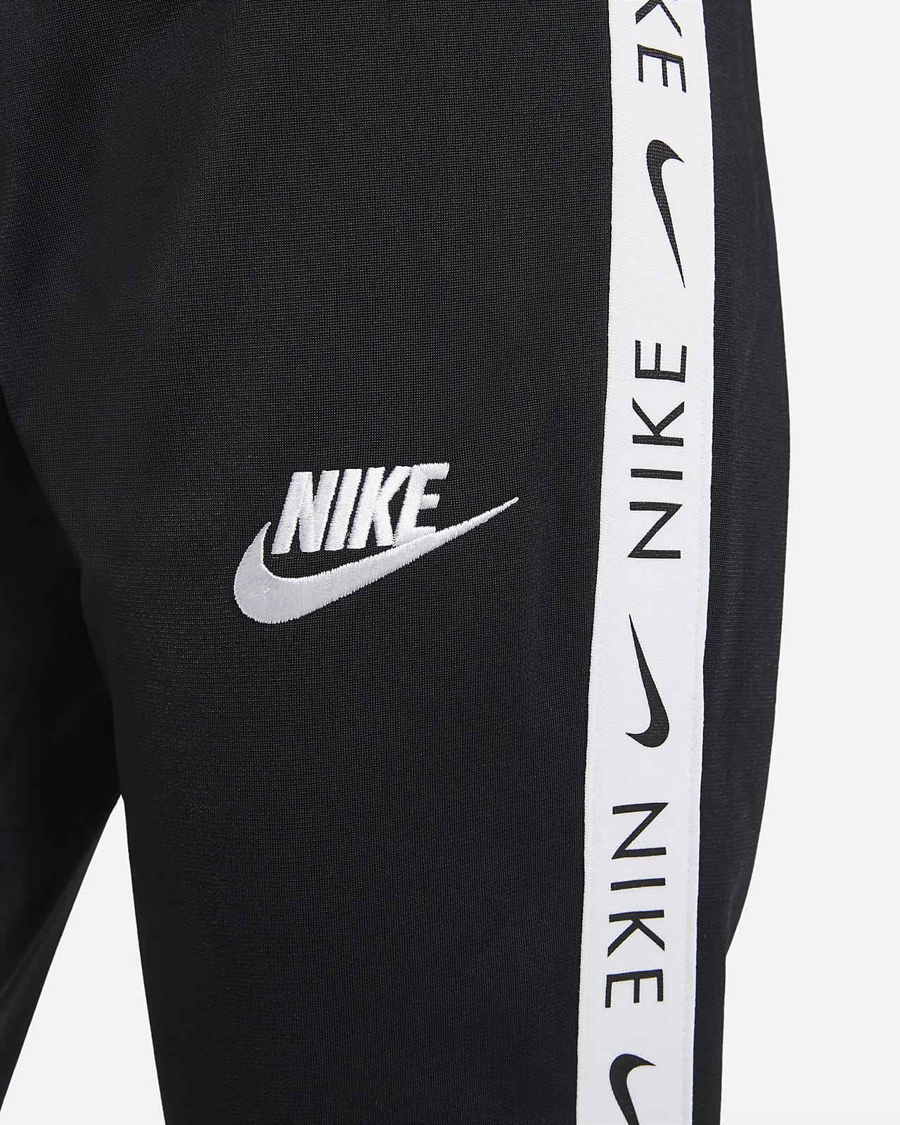 Nike Girls Full Zip Tricot NFS Tracksuit 'Black/Black-White'