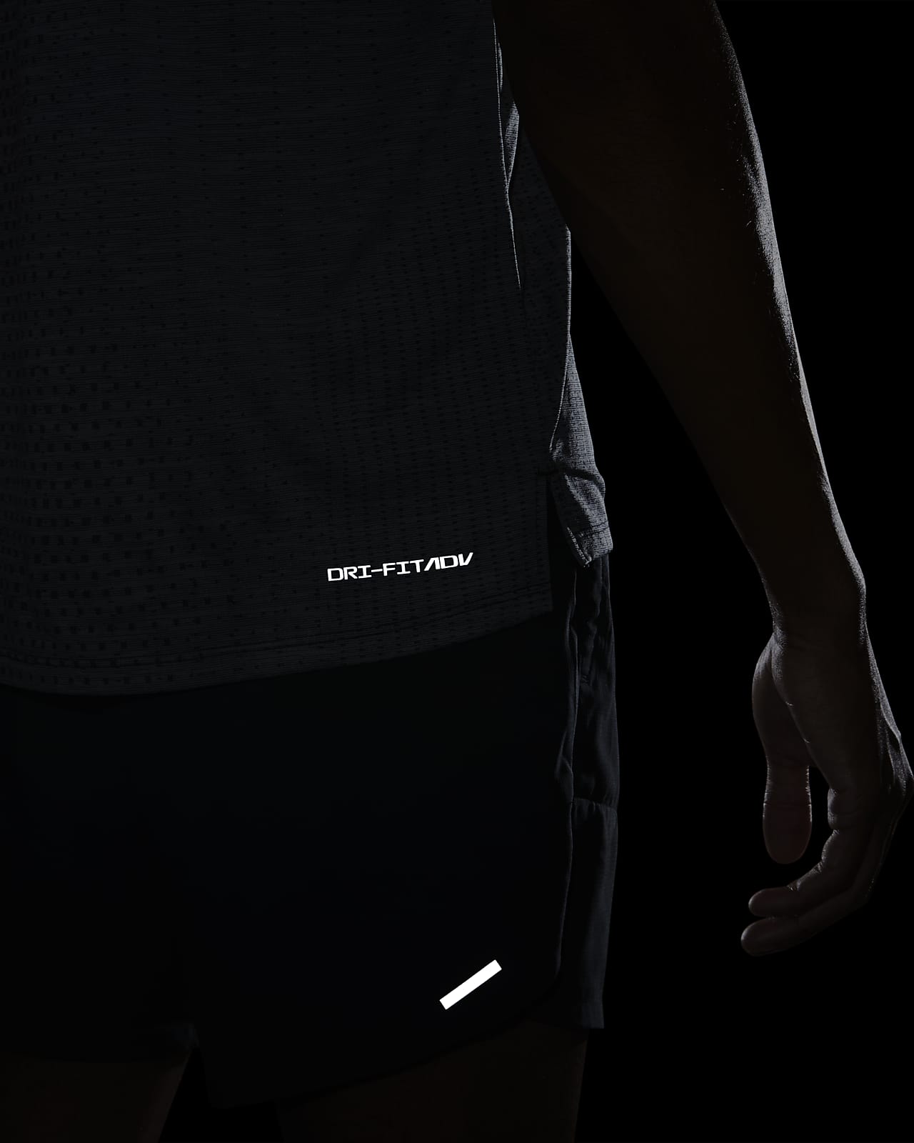 Nike Tech Knit Dri-Fit ADV Short-Sleeve Running Top 'Black/Smoke Grey'