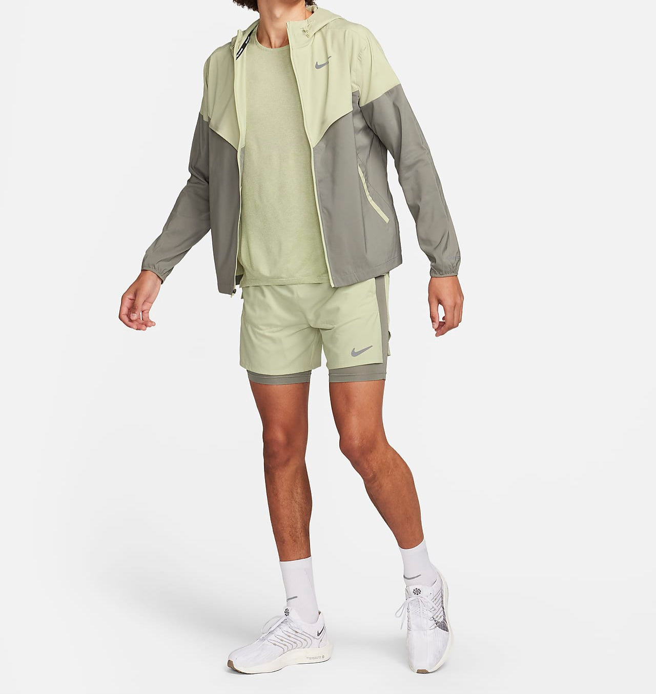 Nike Windrunner Repel Running Jacket 'Olive Aura/Dark Stucco'